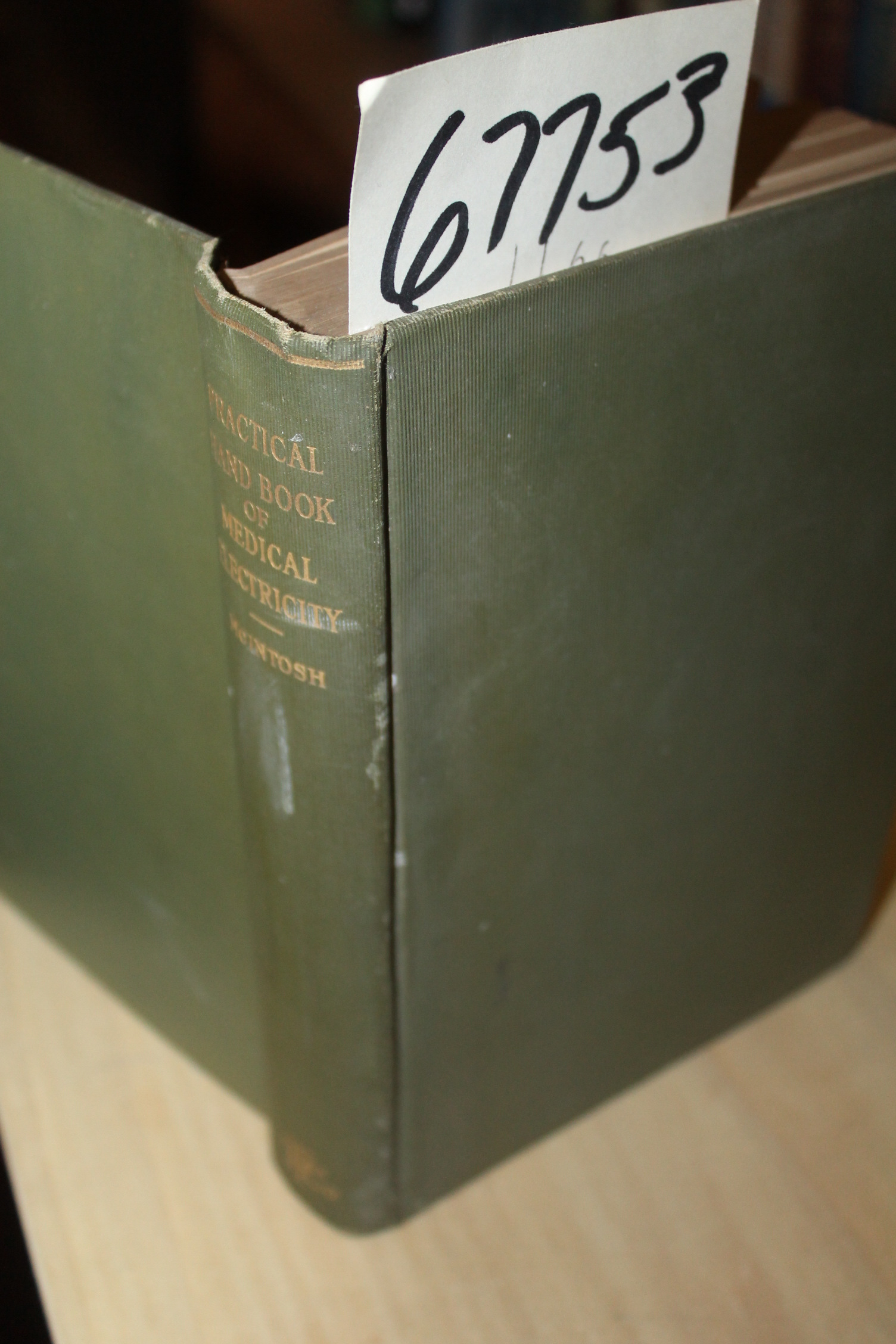 McIntosh, Herbert: Practical Handbook of Medical Electricity for Students and...