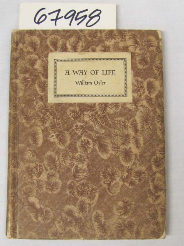 Osler, William: A Way Of Life GLASSINE DJ