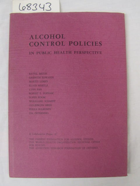 Brunn, Kettil: Alcohol Control Policies