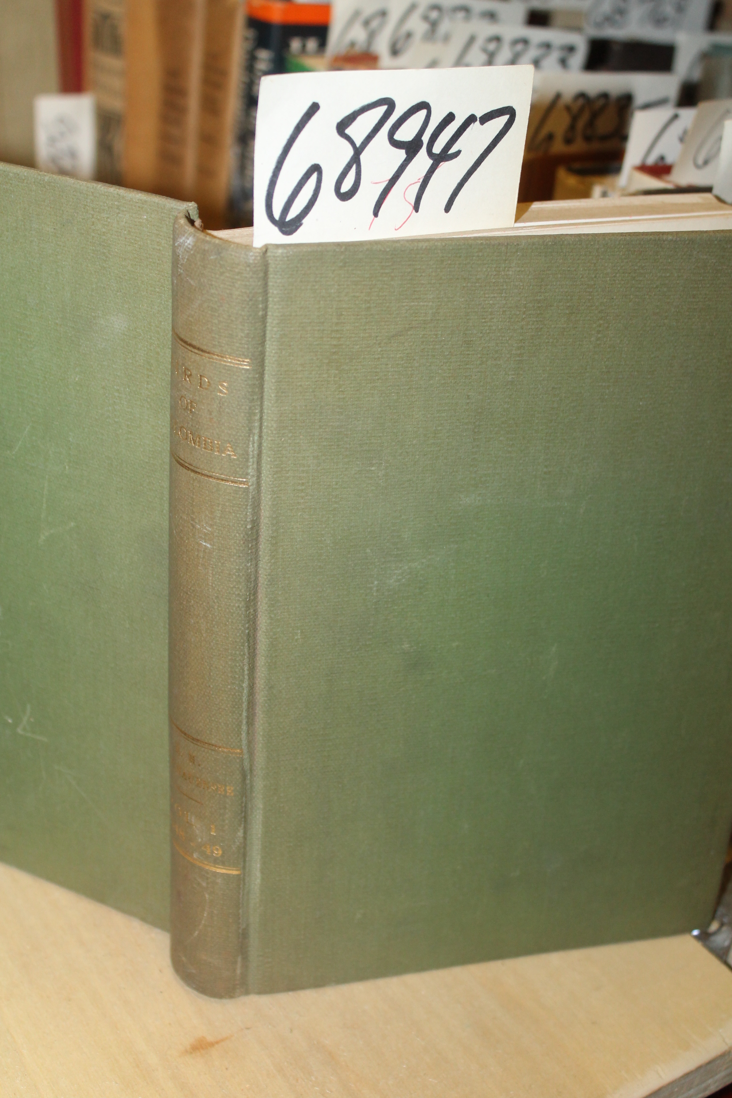 de Schauensee, Rodolphe Meyer: Birds of the Republic of Colombia Vol I 1948-1...