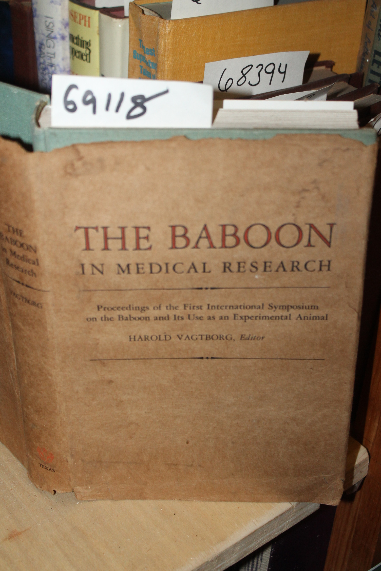 Vagtborg, Harold: The Baboon in Medical Research