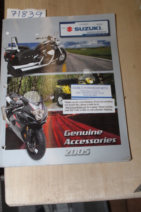 American Suzuki Motor Corporation: Suzuki Genuine Accessories 2005 MOTORCYCLE