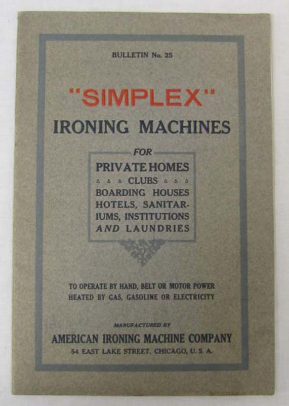 Simplex: Simplex Ironing Machines for Private Homes, Clubs, Boarding Houses, ...