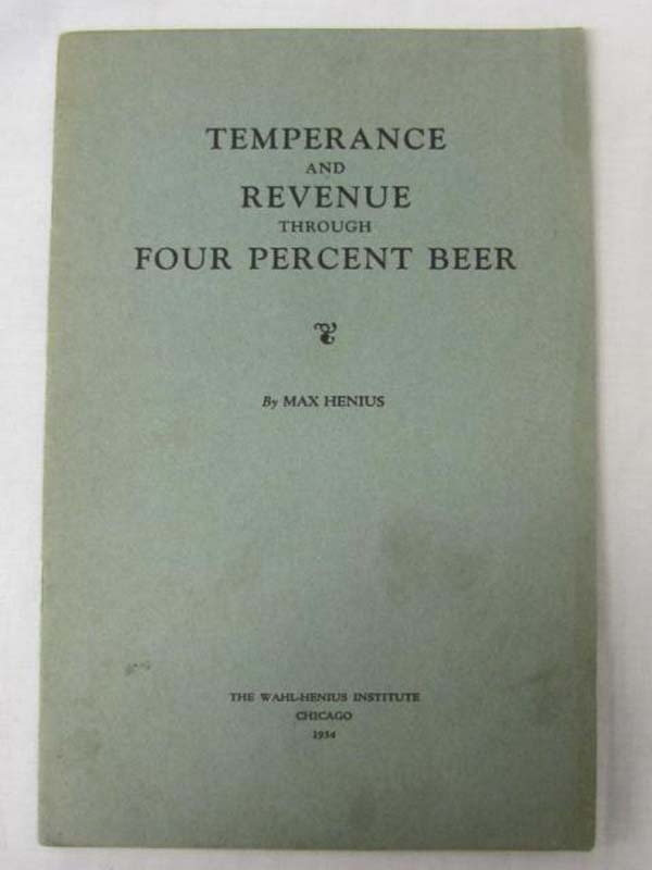Henius, Max: Temperance and Revenue through Four Percent Beer