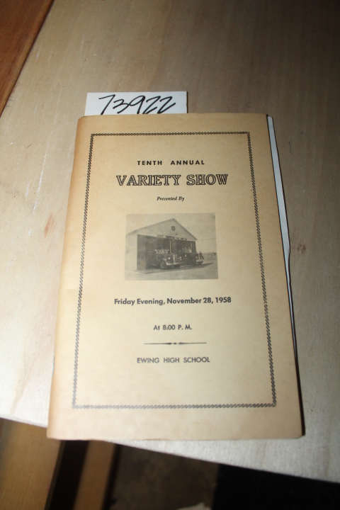 Durand, Tom (Master of Ceremonies): Tenth Annual Variety Show Ewing High Scho...