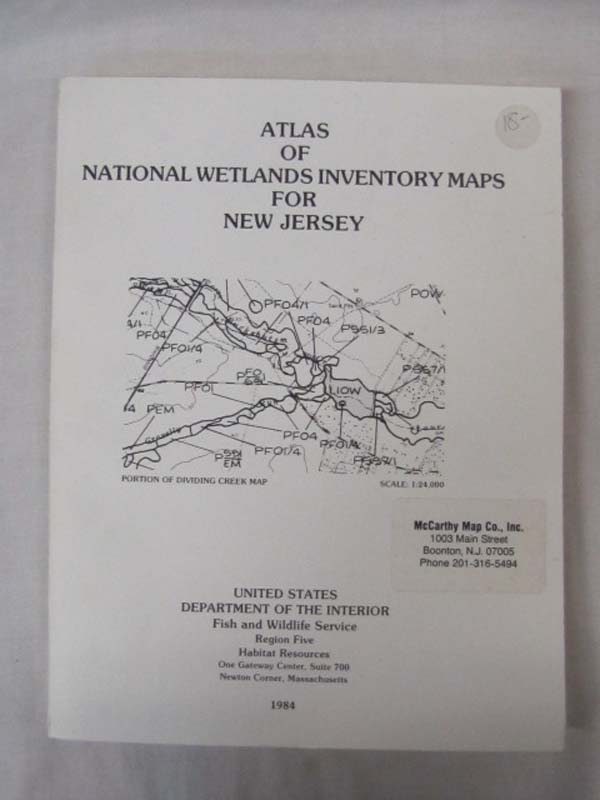 Titner, Ralph W. Jr.: Atlas of National Wetlands Inventory Maps for New Jersey