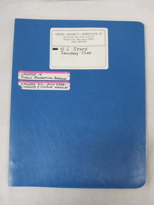 Grana - Bonnett - Ambruster, PC: New Jersey State Sanitary Code