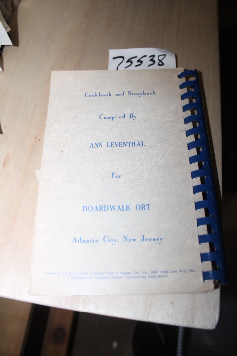 Leventhal, Ann: Cookbook and Storybook for Boardwalk Ort Atlantic City, New J...