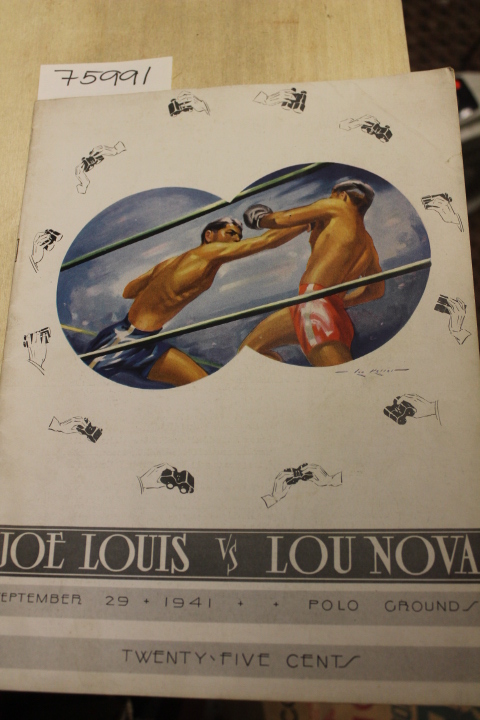 Harry M. Stevens Inc: Joe Louis Vs Lou Nova September 29, 1941 BOXING