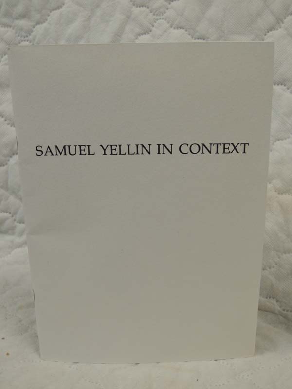 Wattenmaker, Richard J: Samuel Yellin in Context