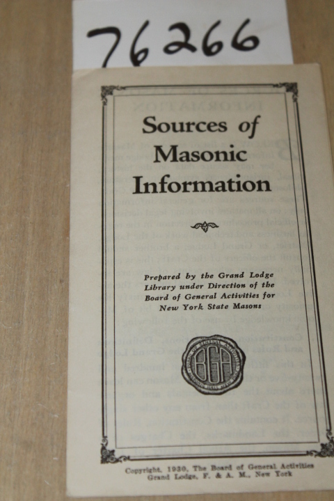 Board of General Acitivies: Sources of Masonic Information