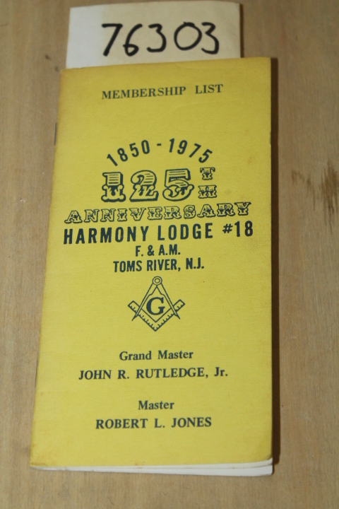 Rutledge, John R Jr. & Master Robert...: 125th Anniversary Harmony Lodge #18 ...