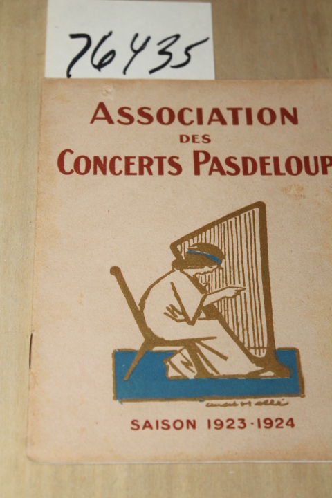 Sandberg, M. S.: Association des Concerts Pasdeloup  Saison 1923-24
