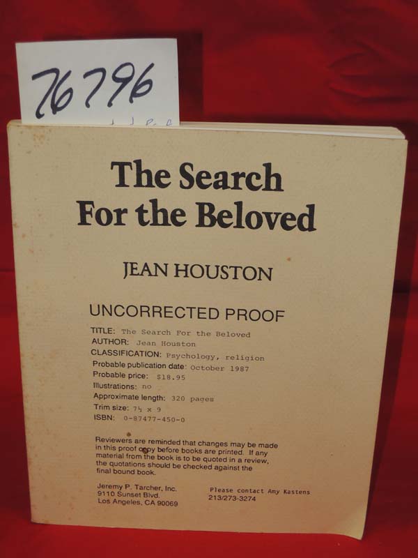 Houston, Jean: Search for the Beloved Journeys in Sacred Psychology uncorrect...