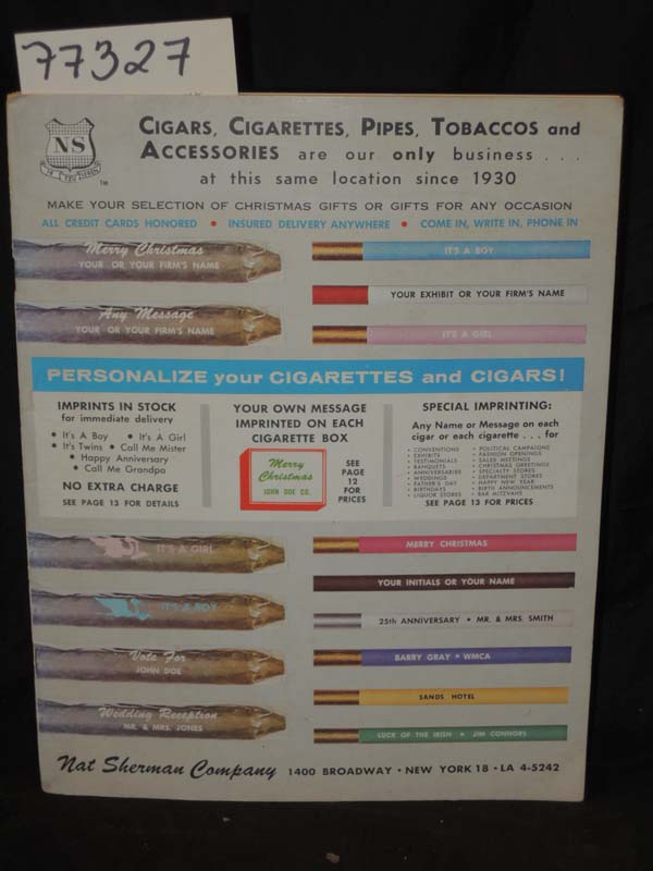 Nat Sherman Company: Cigars, Cigarettes, Pipes, Tobaccos and Accessories are ...