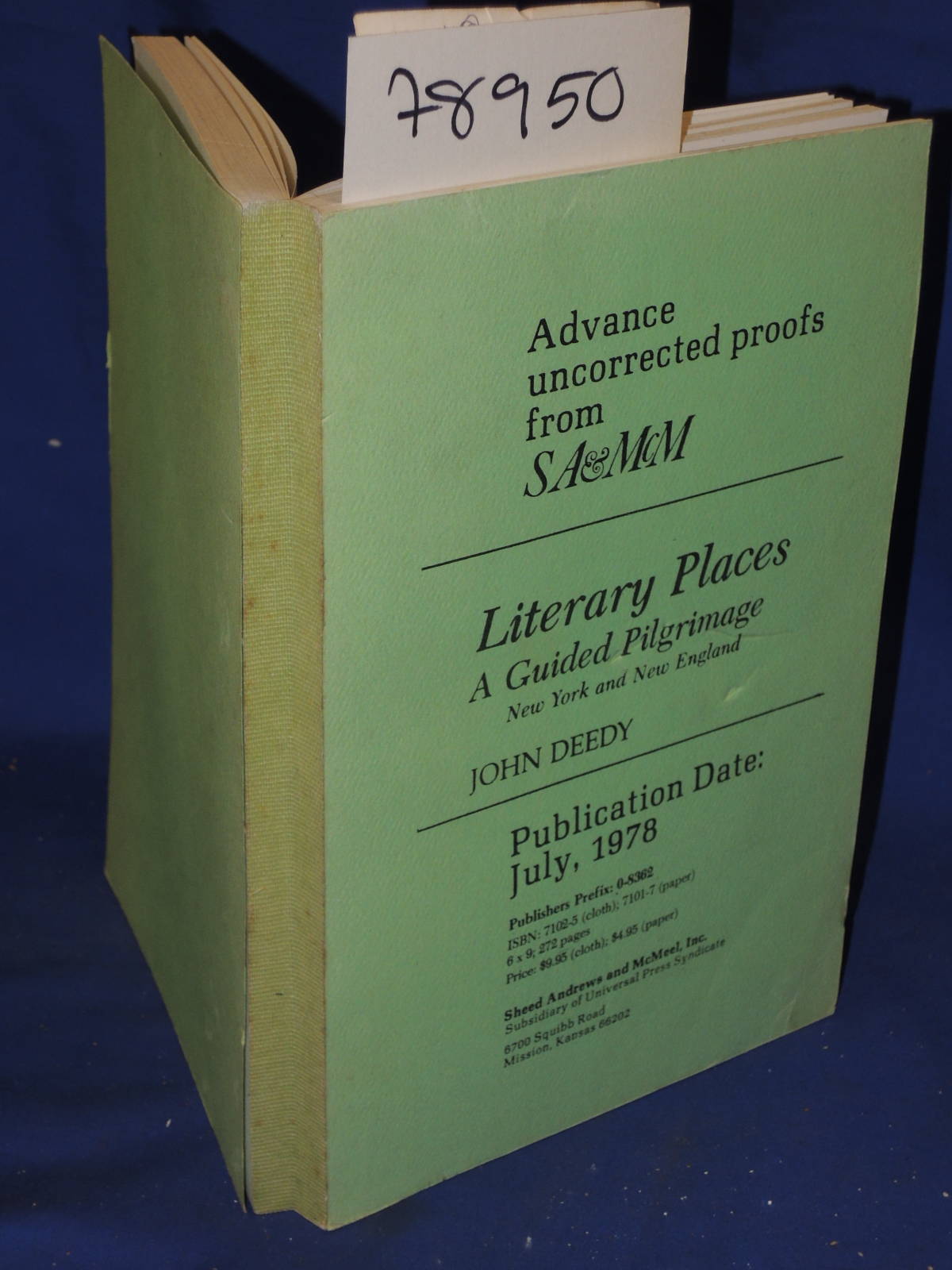 Deedy, John: Literary Places: A Guided Pilgrimage - New York and New England ...