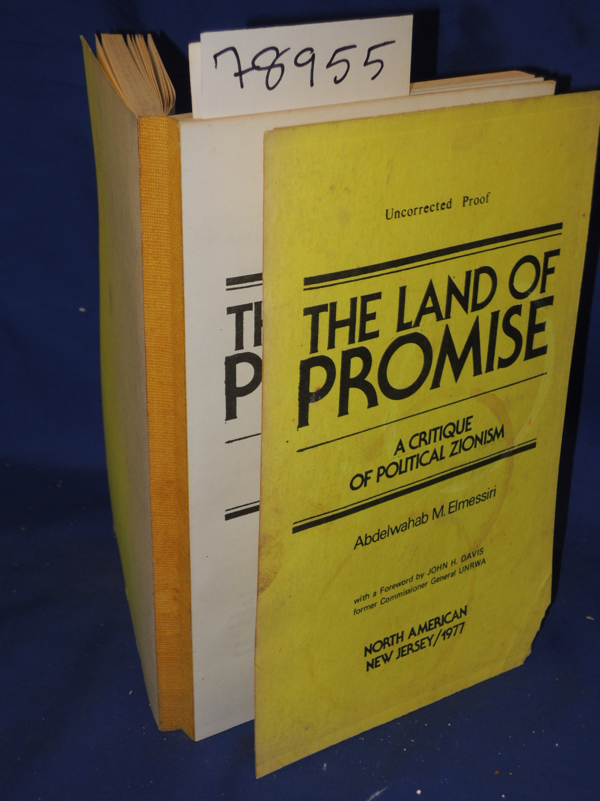 Elmessiri, Abdelwahab: The Land Of Promise uncorrected proof