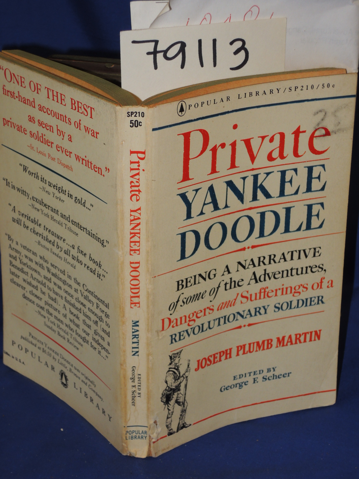 Martin, Joseph Plumb edited by Schee...: Private Yankee Doodle BEING A NARRAT...