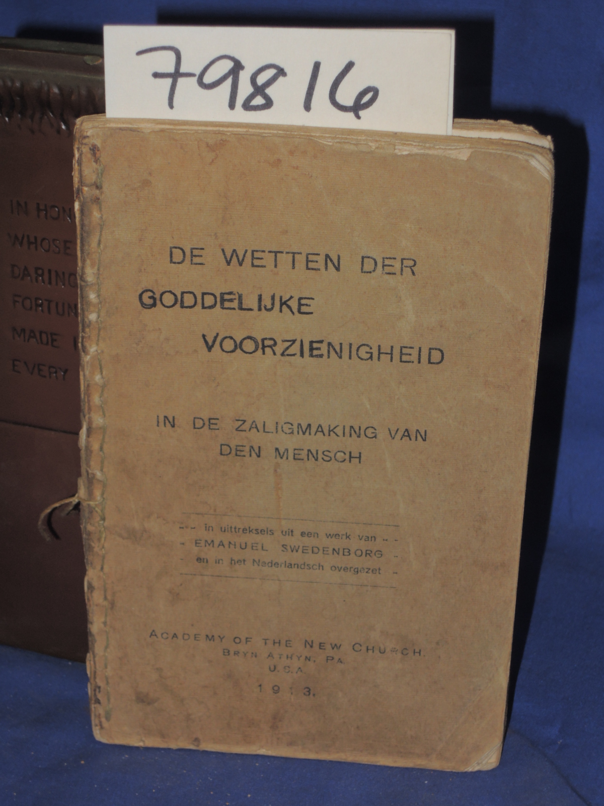 Swedenborg, Emanuel: DE WETTEN DER GOODELIJKE VOORZIENIGHEID   IN DE ZALIGMAK...