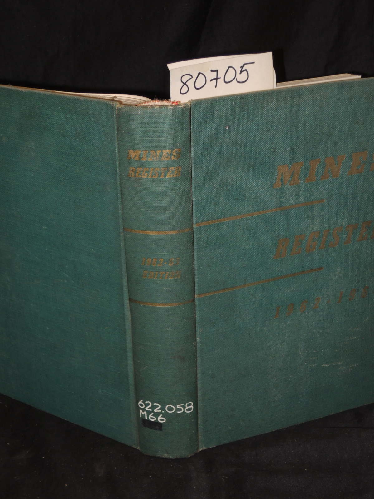 Nightingale, Geoffrey J.: Mines Register Volume XXVI-1962-1963