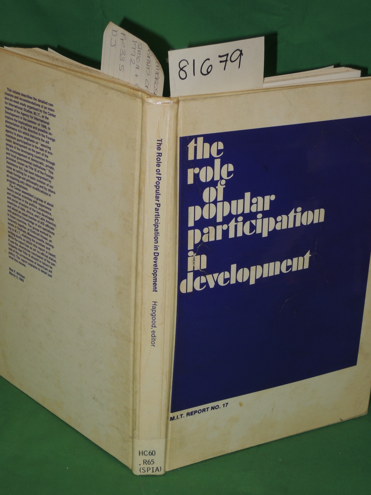 Millikan, Max F. ; Hapgood, D. (Ed.): The Role of Popular Participation in De...