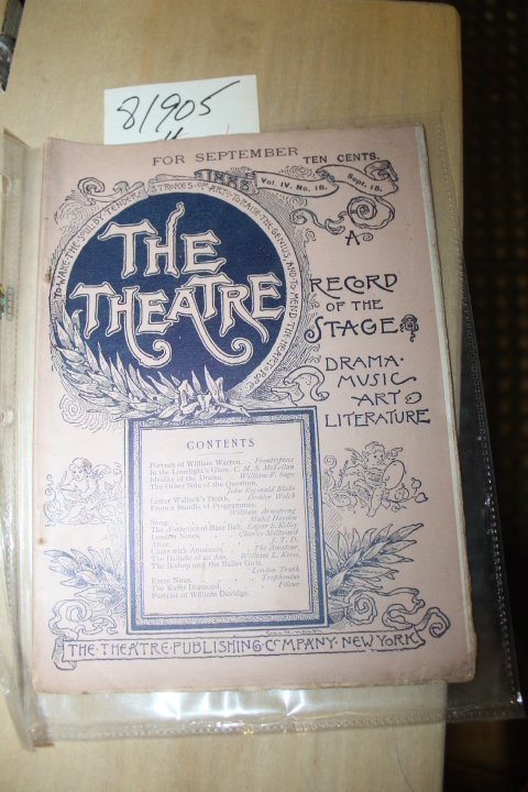 Theatre  Piublishing Co: TheTheatre Vol IV no. 20 Nov 5 A Record of the Stage