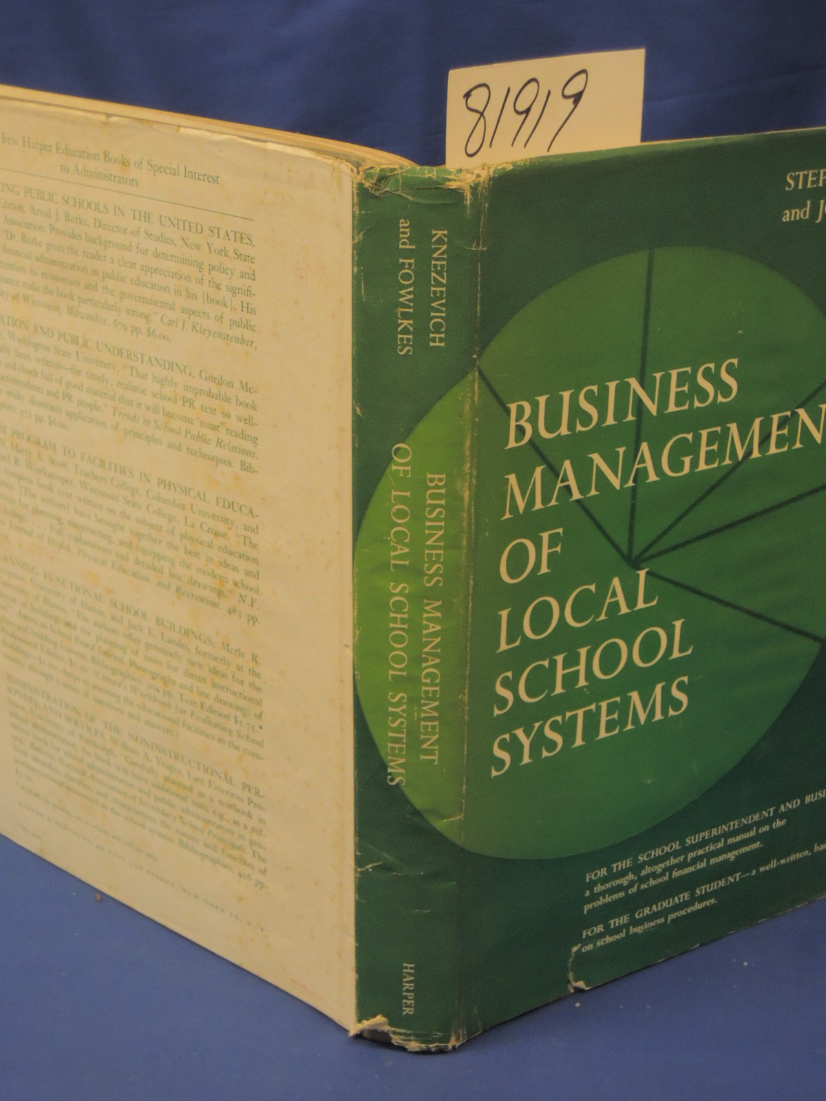 Knezevich, Stephen J.; Fowlkes, John...: Business Management of Local School ...