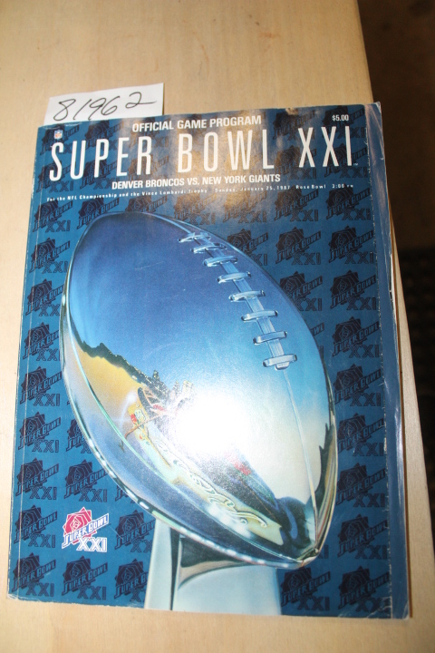 National Football League Properties, Inc: Super Bowl XXI Official Game Program