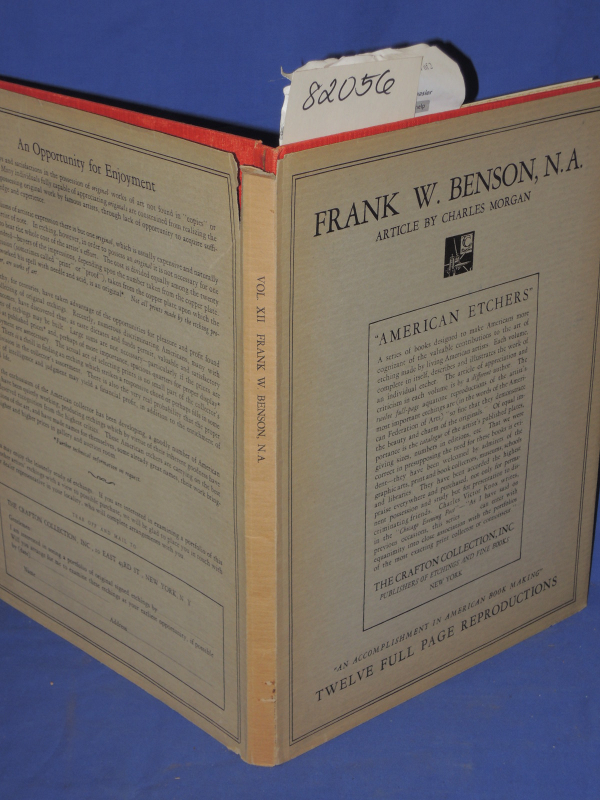 Morgan, Charles: Frank W. Benson, N.A. AMERICAN ETCHERS VOL. 12 GIFT QUALITY
