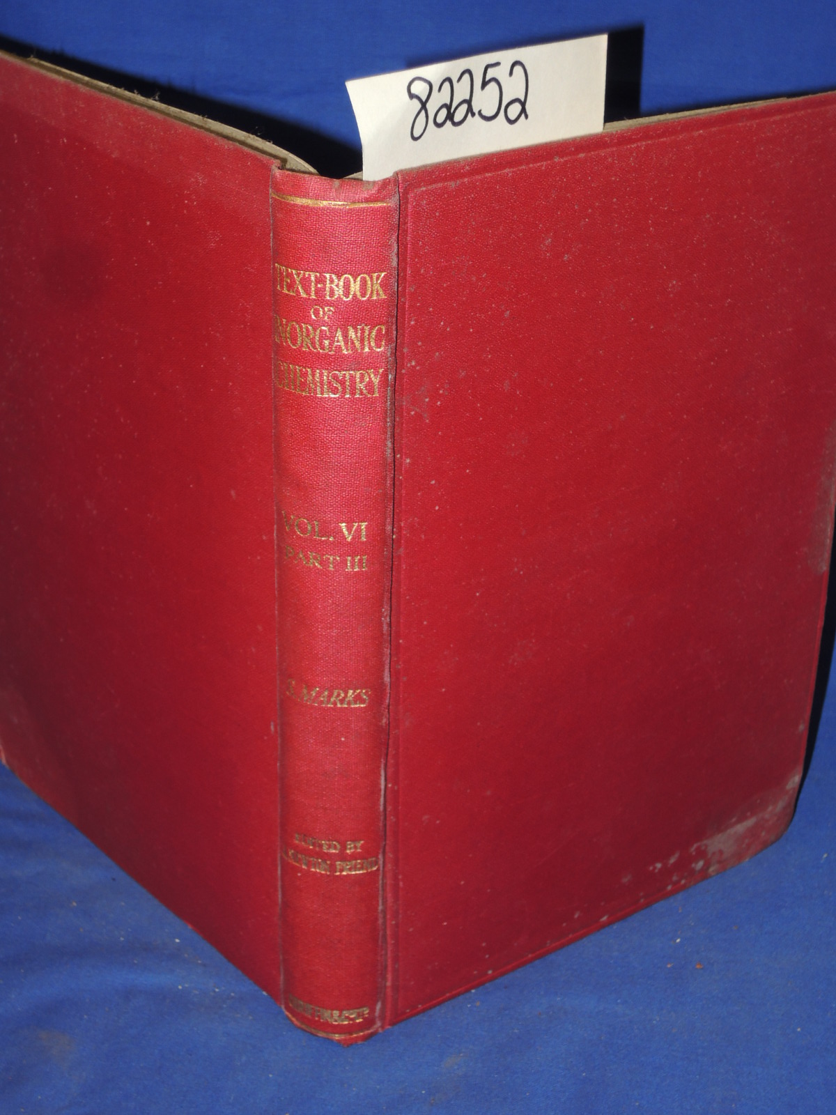 Marks, Sydney: Text-Book of Inorganic Chemistry Volume VI, Par III Vanadium N...