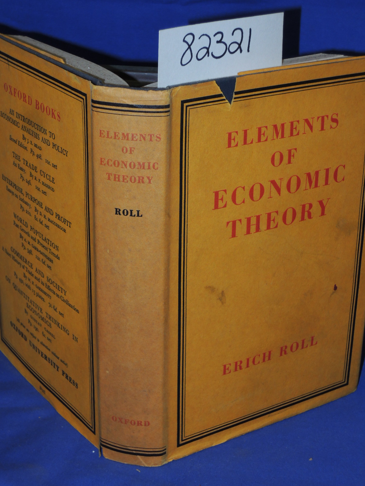 Roll, Erich: Elements of Economic Theory