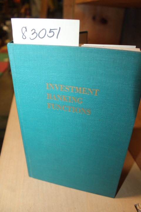 Waterman, Merwin: Investment Banking Functions