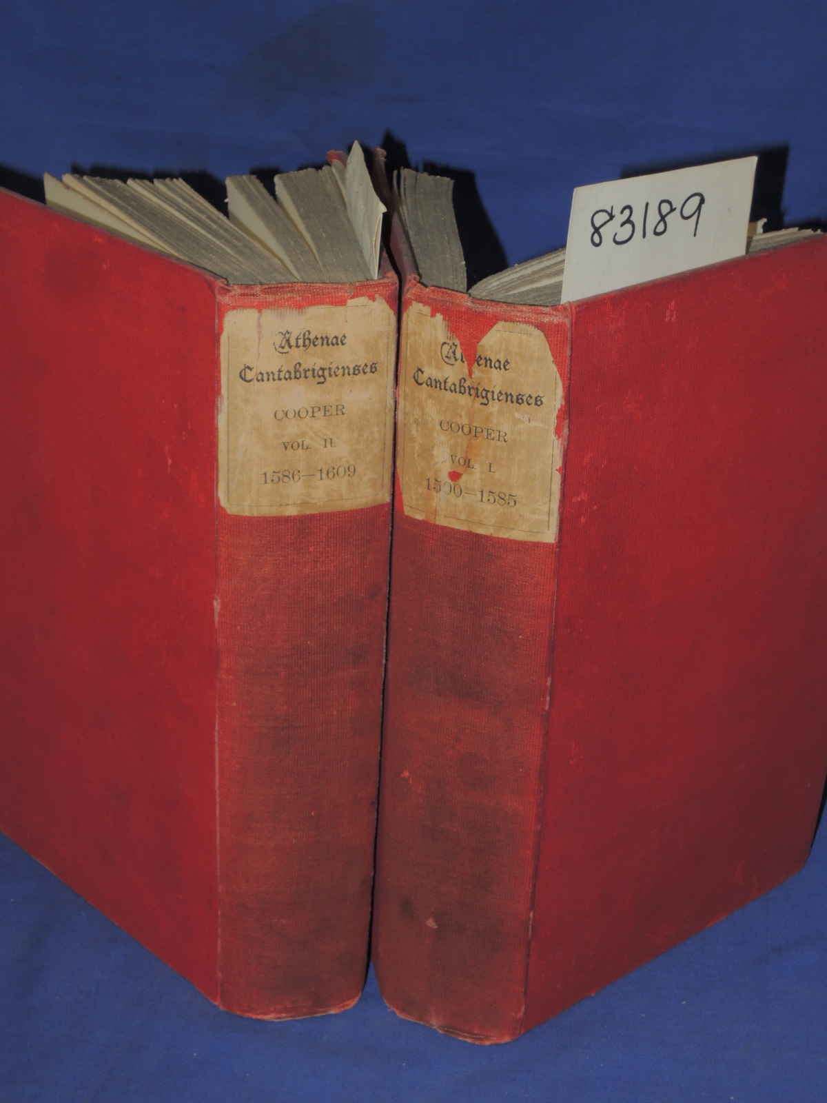 Cooper, Charles Henry, F.S.A. and Coo...: Athenae Cantabrigienses in Two Volumes