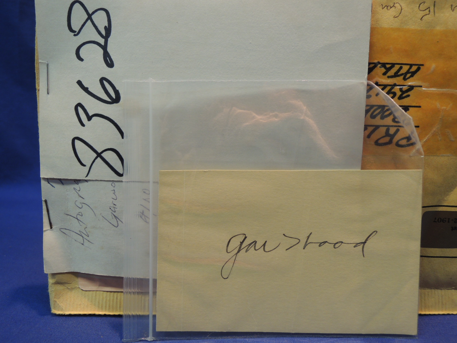 WOOD, GAR: AUTOGRAPH OF GAR WOOD RACED SPEED BOATS; INVENTOR OF THE HYDRAULIC...
