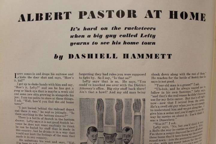 Hammett, Dashiell: Albert Pastor at Home: Story Article on Autumn ESQUIRE: Th...