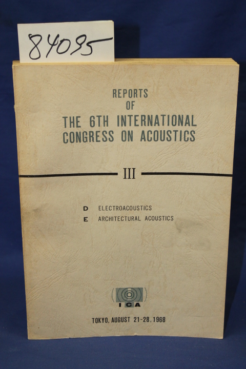 Kohasi, Y.: Reports of the 6th International Congress on Acoustics III