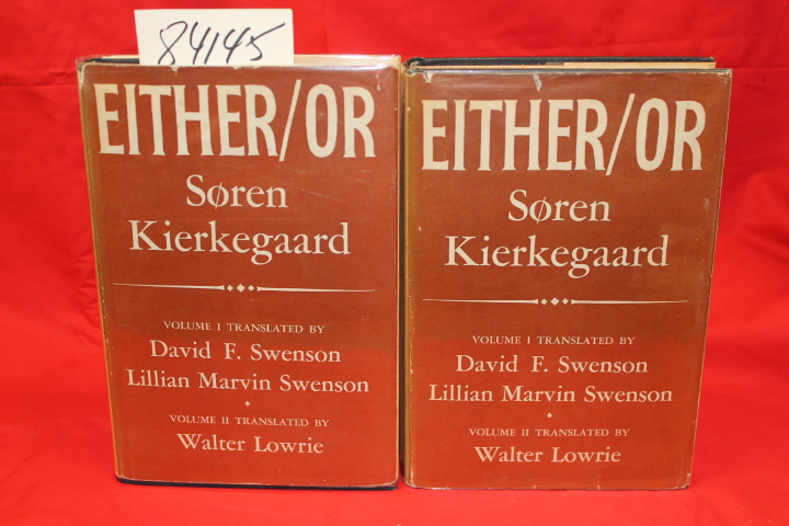 Kierkegaard, Soren   Trans. David F. Swenson, Lil...: Either/Or; 2 volume set DJ