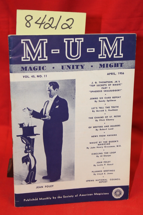 Skulduggery, Spheroid & Spillman, Sa...: M-U-M Magic Unity Might April 1956 V...