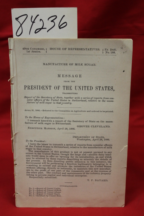 Bayard, T. F.: Manufacture of Milk Sugar