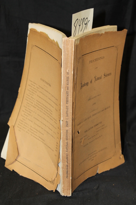 Nolan, Edward J.: Proceedings of the Academy of Natural Sciences Part 1 Janua...