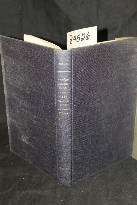 Sinor, Denis: American Oriental Society Middle West Branch Semi-Centennial Vo...