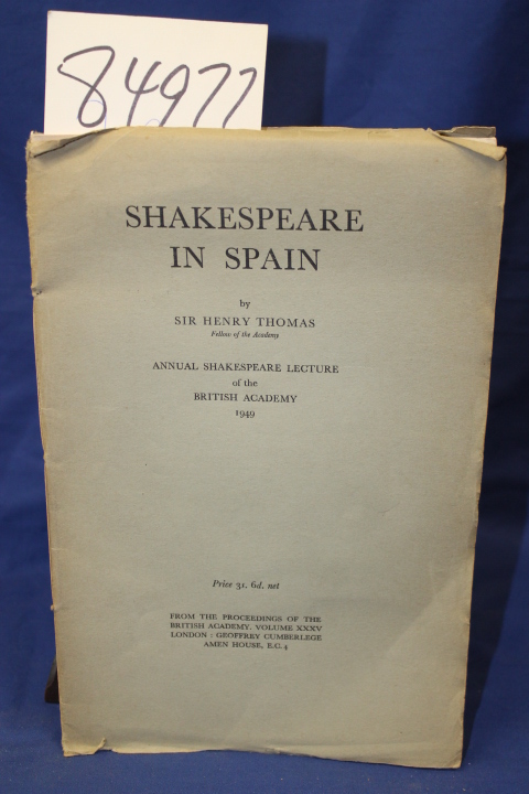 Thomas, Sir Henry: Shakespeare in Spain