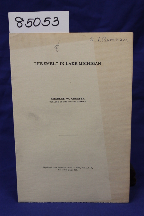Creaser, Charles W.: THE SMELT IN LAKE MICHIGAN