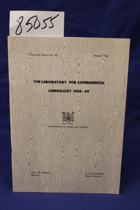 Spooner,Hon.J. W. (Minister) & F. A....: THE LABORATORY FOR EXPERIMENTAL LIMN...