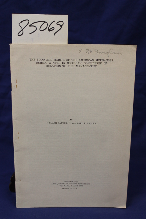 Salyer, J. Clark II and Lagler, Karl F.: THE FOOD AND HABITS OF THE AMERICAN ...