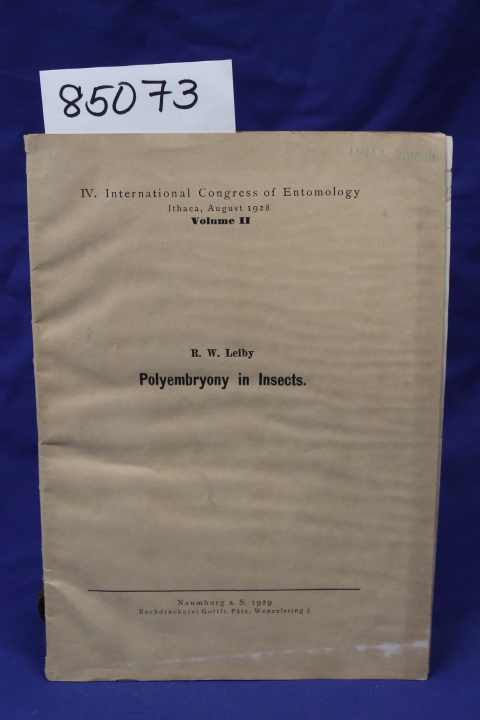 Lethy, R.W.: POLYEMBRYONY IN INSECTS