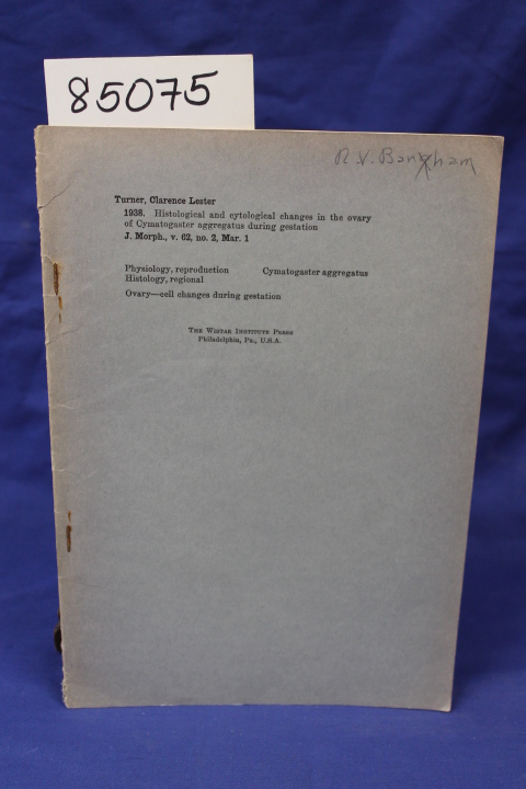 Turner, Clarence Lester: HISTOLOGICAL AND CYTOLOGICAL CHANGES IN THE OVARY OF...