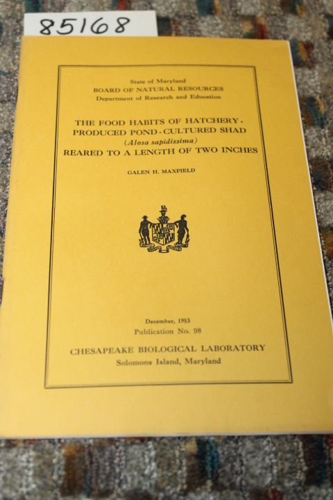 MAXFIELD, GLEN H.: THE FOOD HABITS OF HATCHERY-PRODUCED POND-CULTURED SHAD (A...
