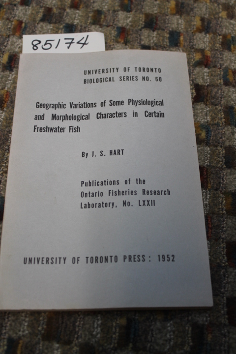 HART, J.S.: GEOGRAPHIC VARIATIONS OF SOME PHYSIOLOGICAL AND MORPHOLOGICAL CHA...