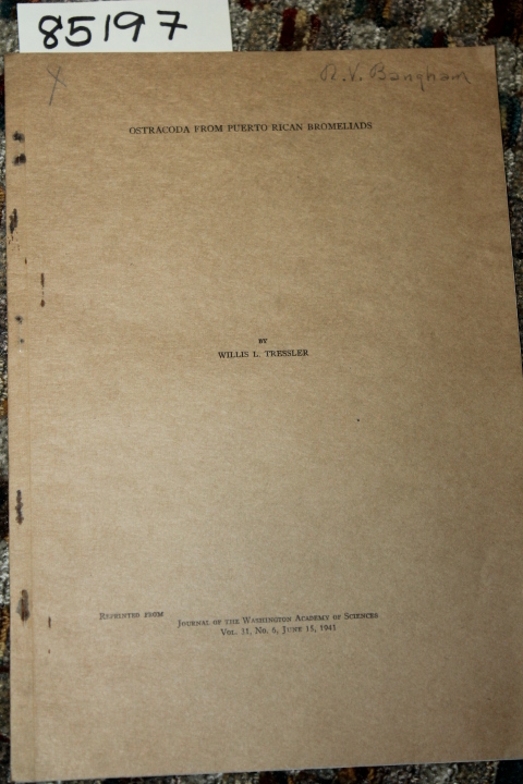Tressler, Willis L.: OSTRACODA FROM PUERTO RICAN BROMELIADS